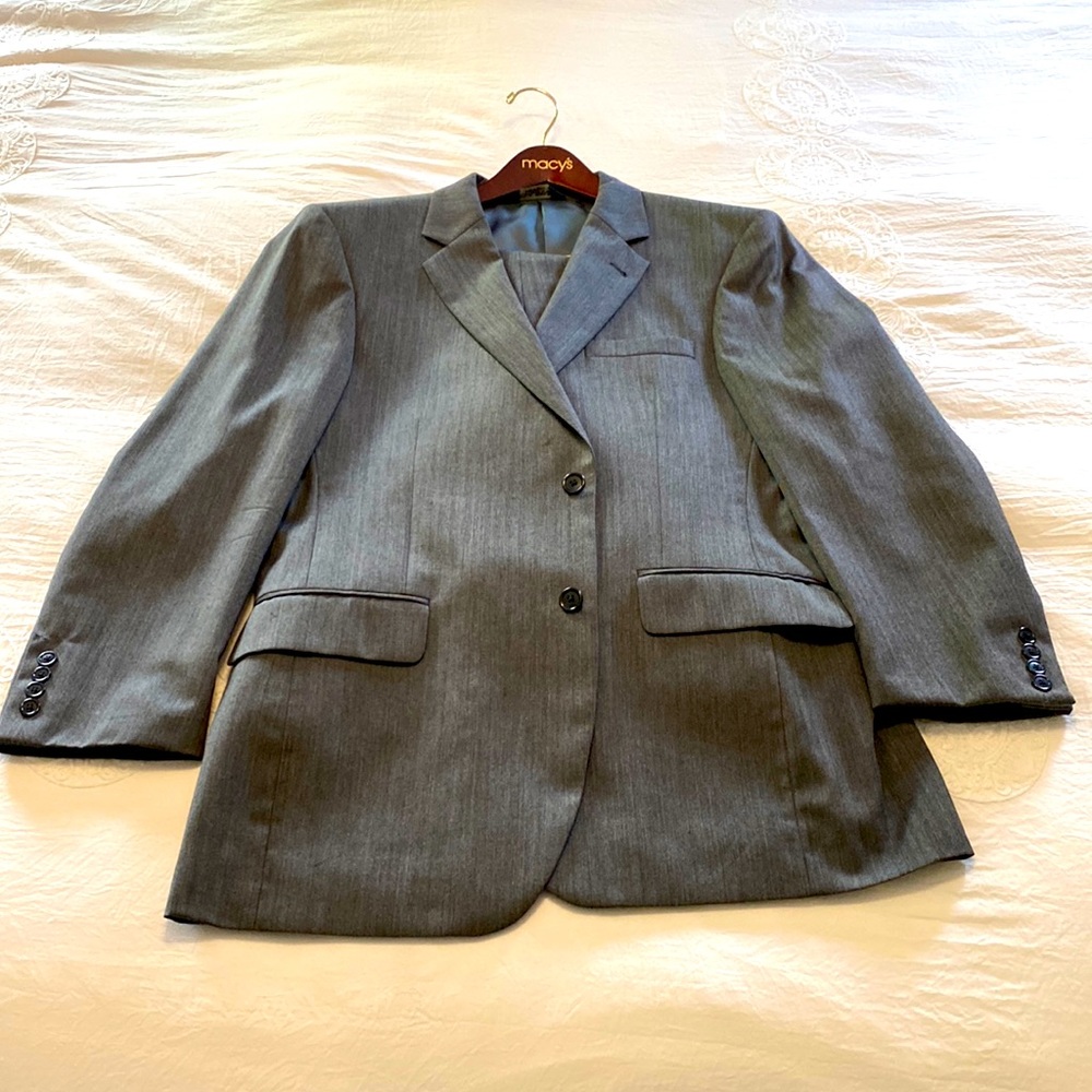 JOS. A. Bank signature collection grey suit.